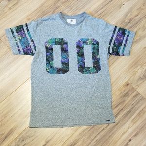Varsity floral print tee